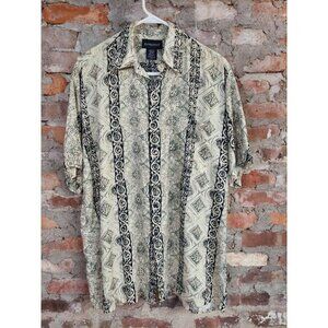 Vintage Expressions Hawaiian Shirt Mens Sz M Button Up Beach C1